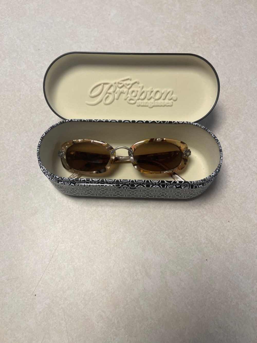 Brighton Amber Tortoise Oval Sunglasses